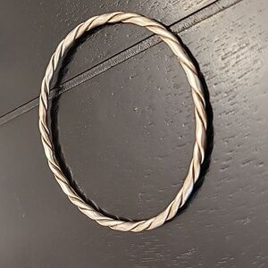 Sterling Silver Twist Design Bangle Bracelet